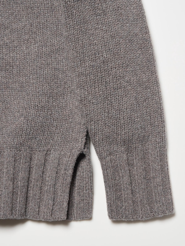 Pull col montant 100% laine