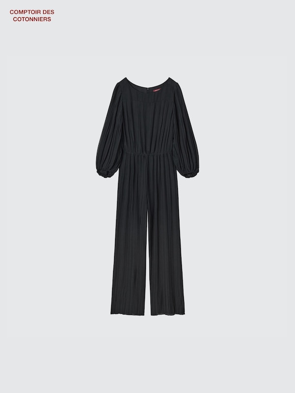 Pleated Chiffon Jumpsuit