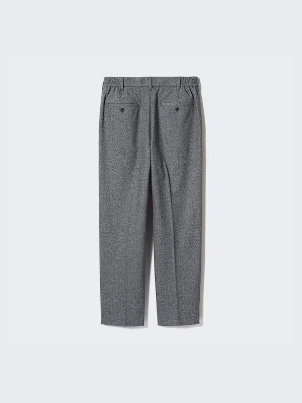 Pleated Wide Pants | Herringbone