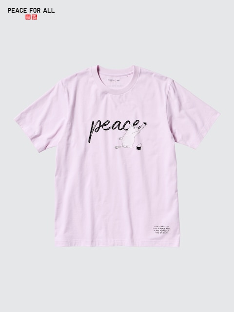 Uniqlo - T-Shirt Peace For All Moomin - Rose - Xxl