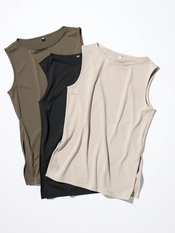 Crepe Jersey T-Shirt | Sleeveless