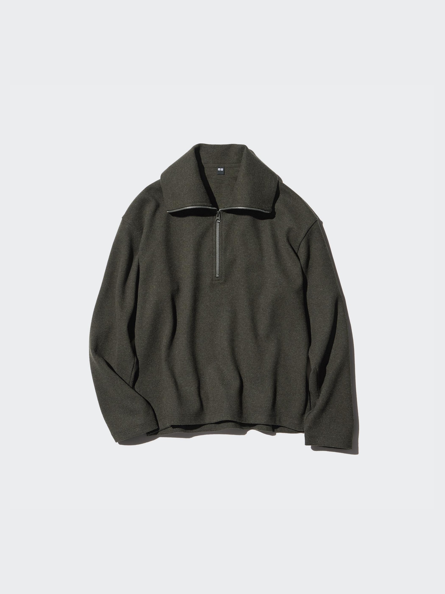 Women's Brushed Jersey Half-Zip Sweatshirt | UNIQLO GR
