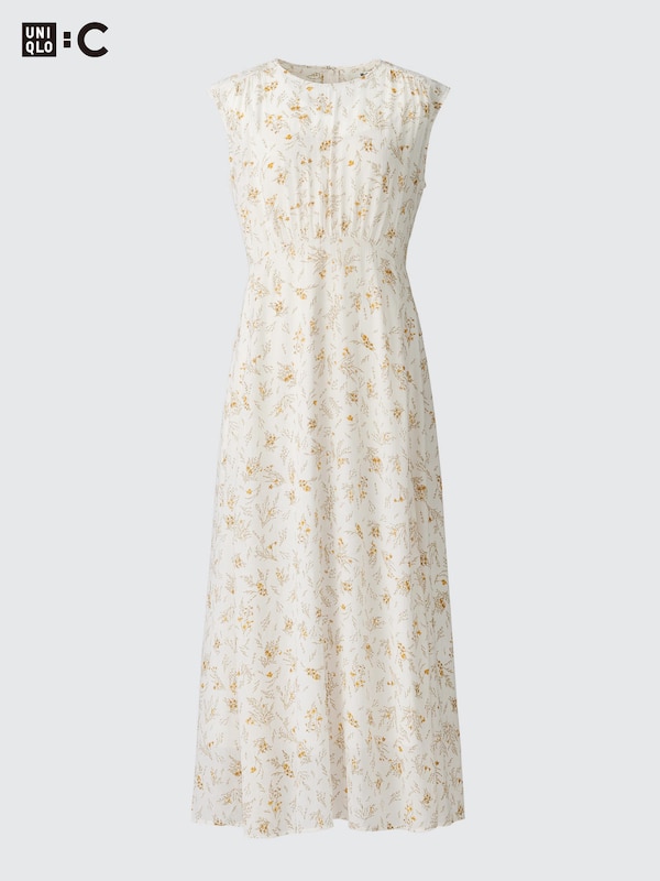 Ausgestelltes Kleid (gemustert, ärmellos)