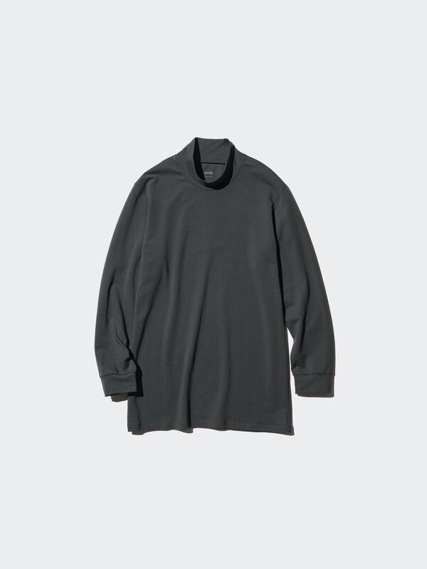 HEATTECH EXTRA WARM COTTON MOCK NECK T-SHIRT