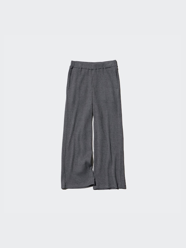 Girls Ribbed Wide Trousers