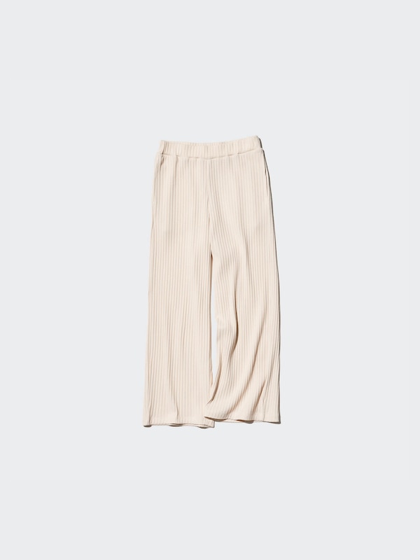 Girls Ribbed Wide Trousers