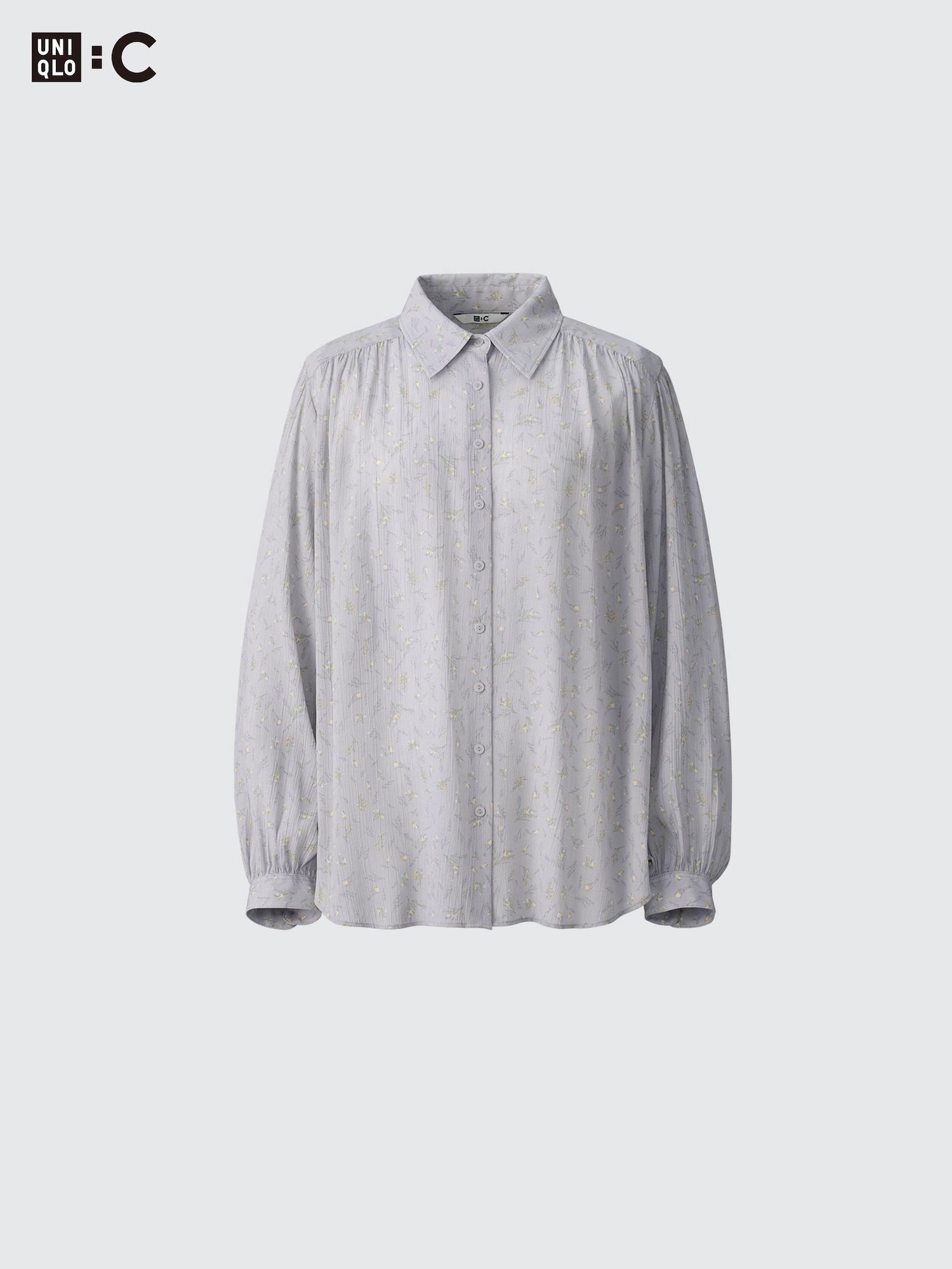 トップス SHEER PLAID VOLUME SLEEVE TOPS KACAOAC Women's Long Sleeve Checkered Print Sexy See Through