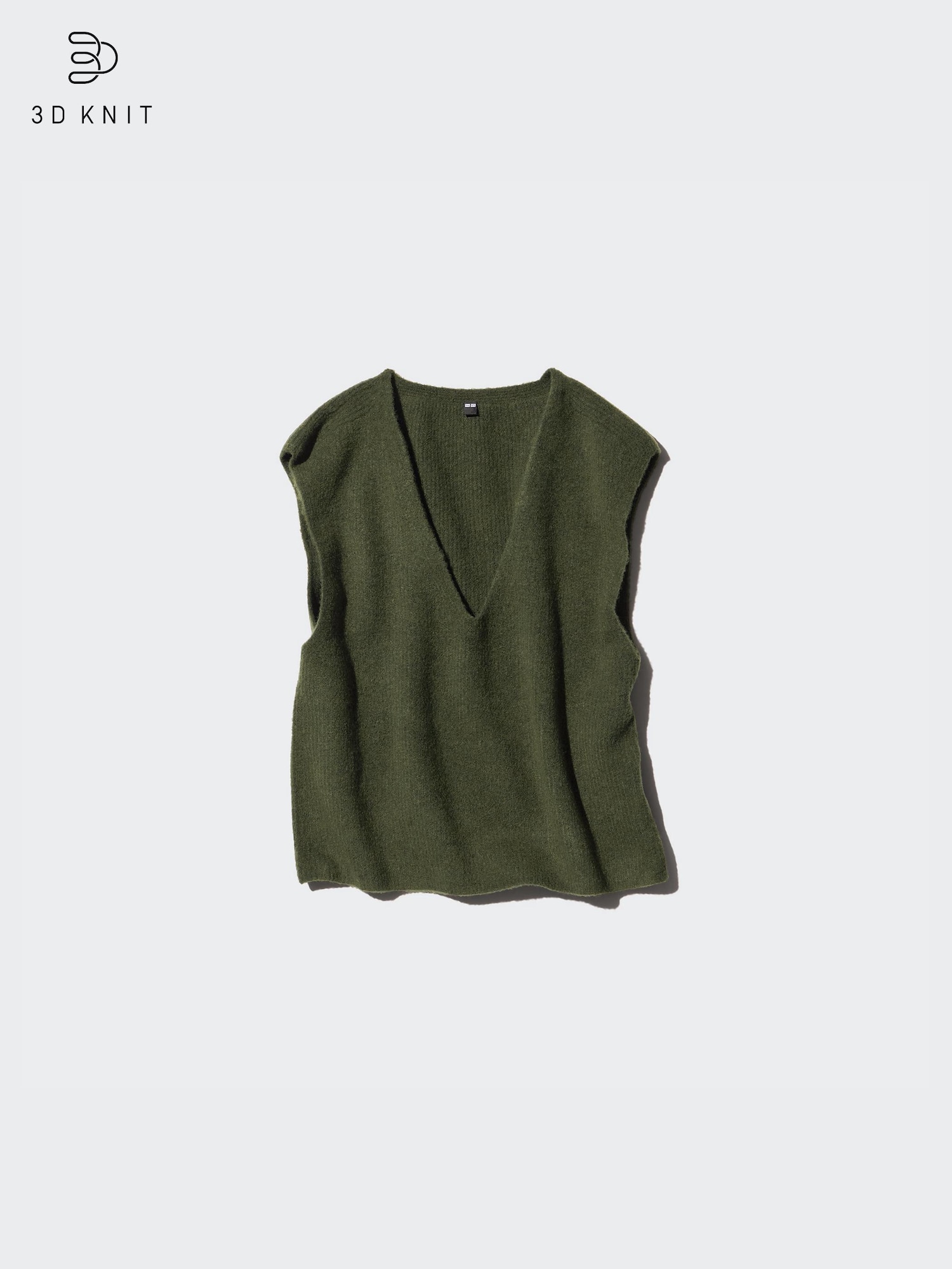 3D Knit Souffle Yarn Vest | V-Neck | UNIQLO US