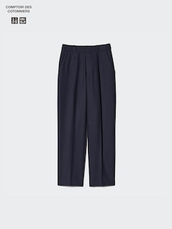 Tweed Pleated Tapered Trousers
