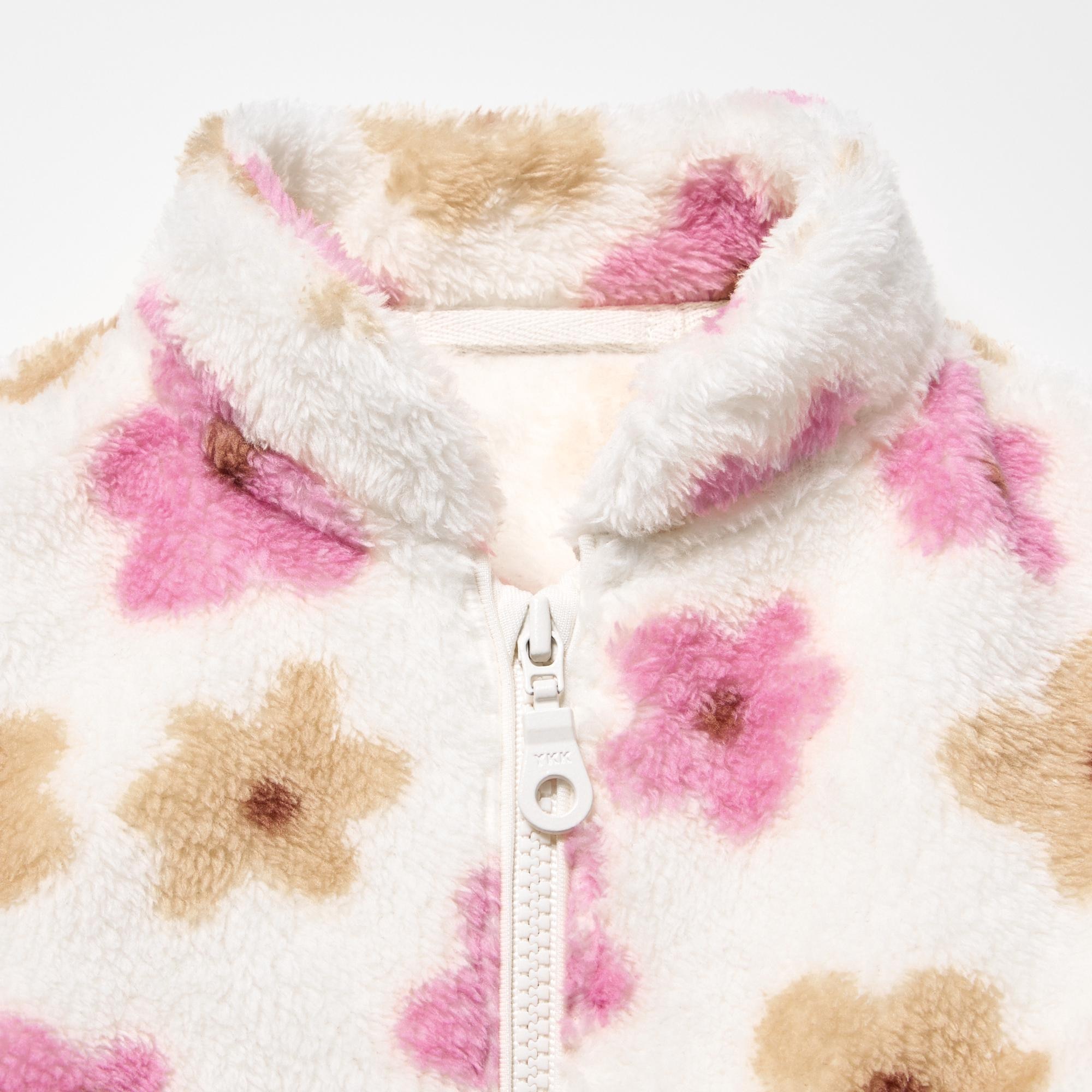 Fluffy Yarn Fleece Full Zip Jacket | Printed