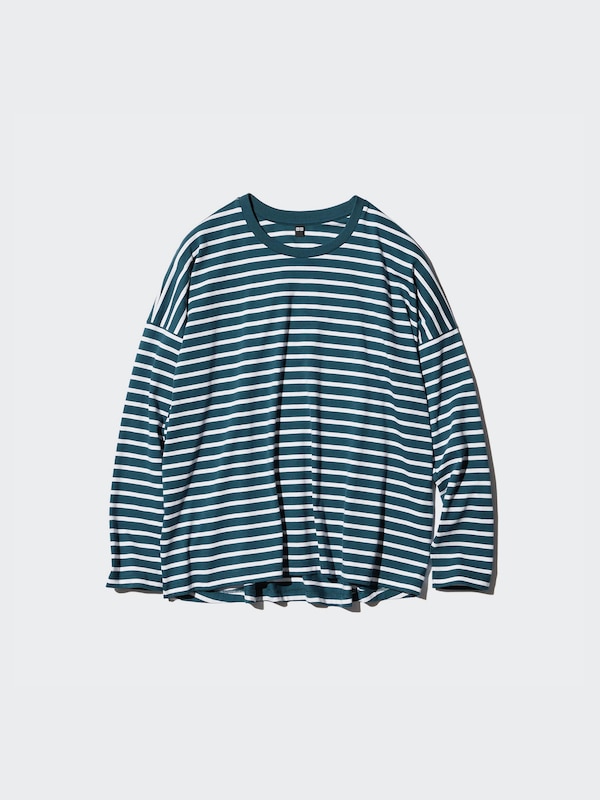 Smooth Cotton Oversized T-Shirt | Striped