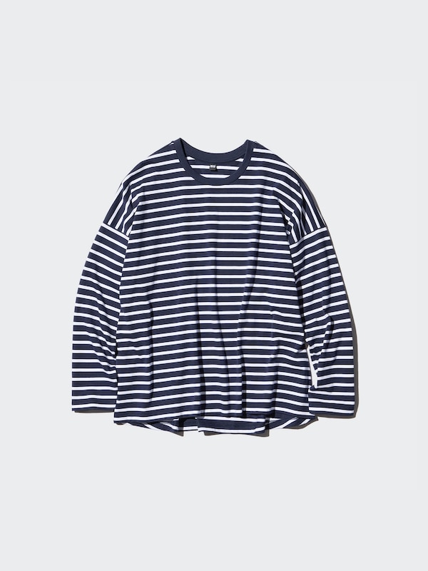 Smooth Cotton Oversized T-Shirt | Striped