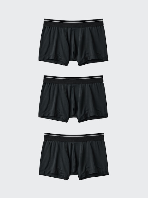 Uniqlo Jongens Zwart - Airism Boxershort (3 Stuks) - 5-6 Jaar (120Cm)