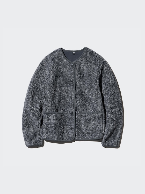 Pile Lined Fleece Cardigan