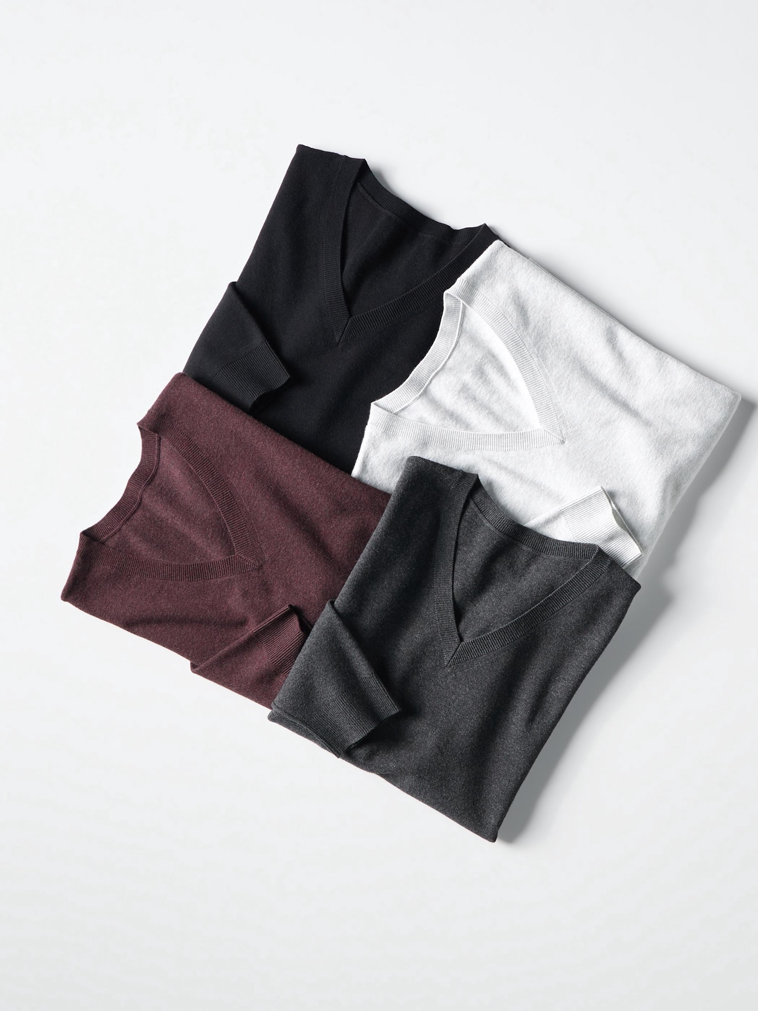 mare ♡Machine Washable Half Sleeve Knit Iron Heart - IHTL-1301-GRY - Waffle Knit Crew Neck Thermal