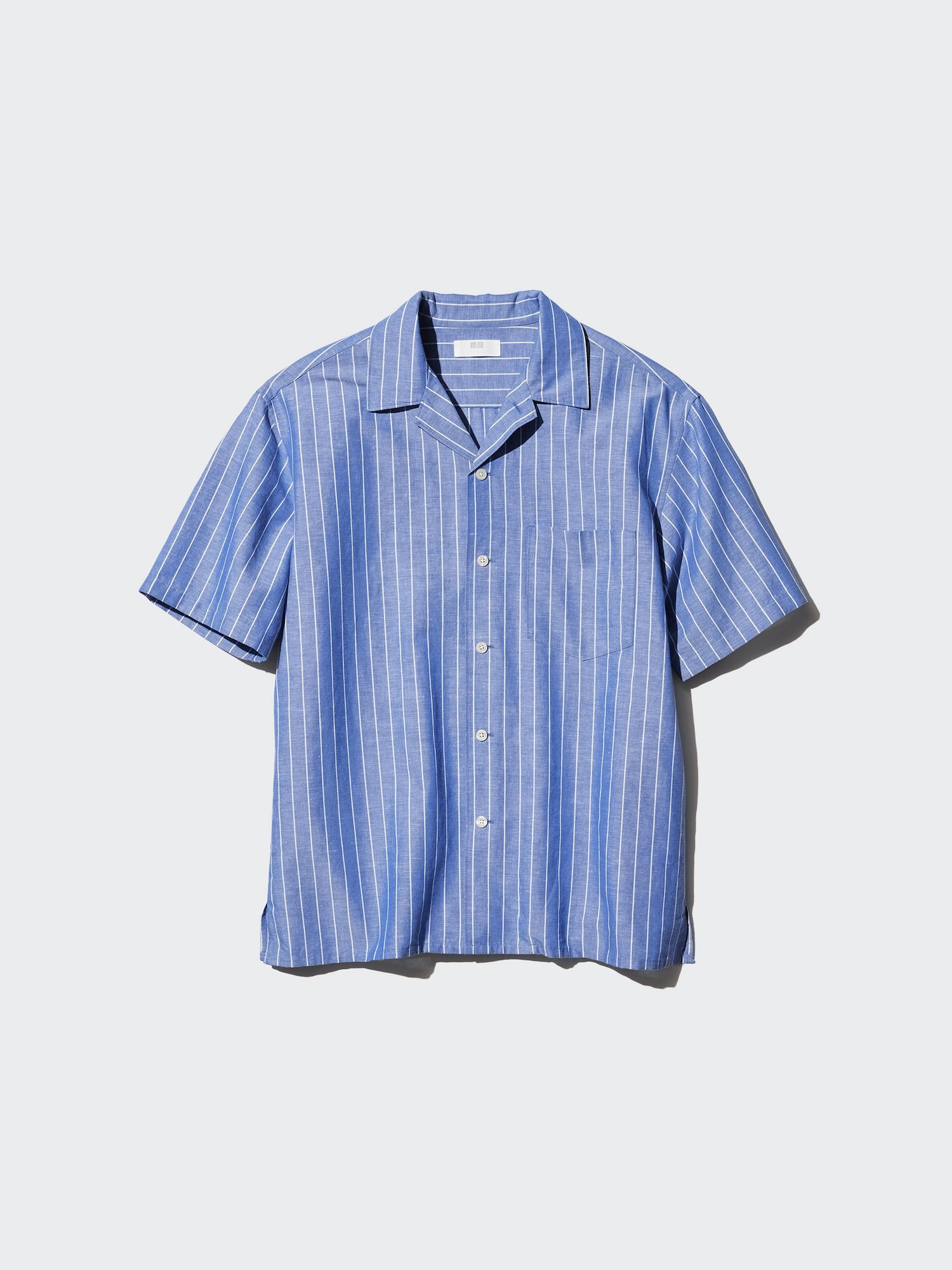 Men's Cotton Linen Open Collar Shirt Short Sleeve | UNIQLO AU