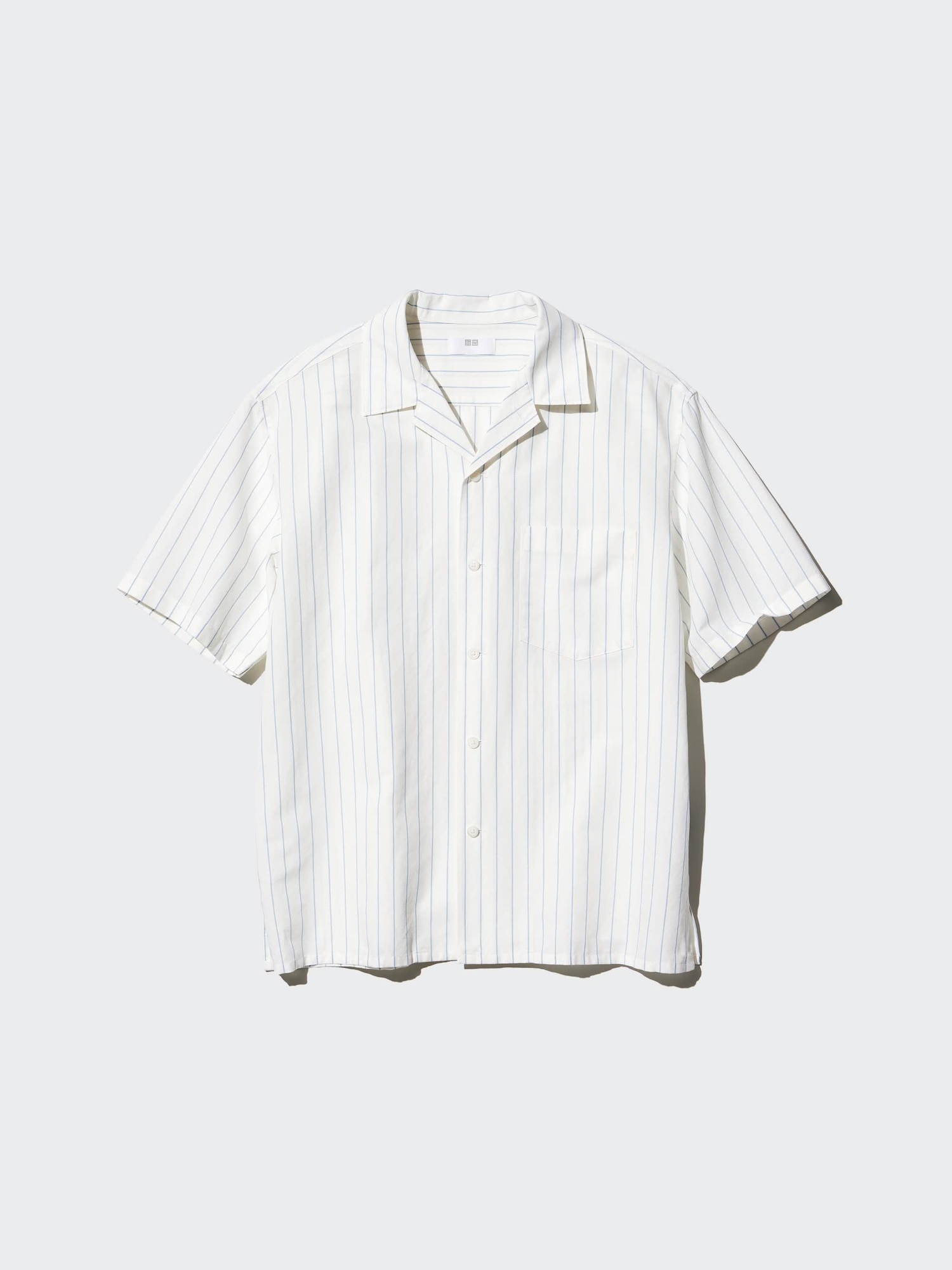 Men's Cotton Linen Blend Shirt (Stripe, Short Sleeve, Open Collar) | UNIQLO  UK