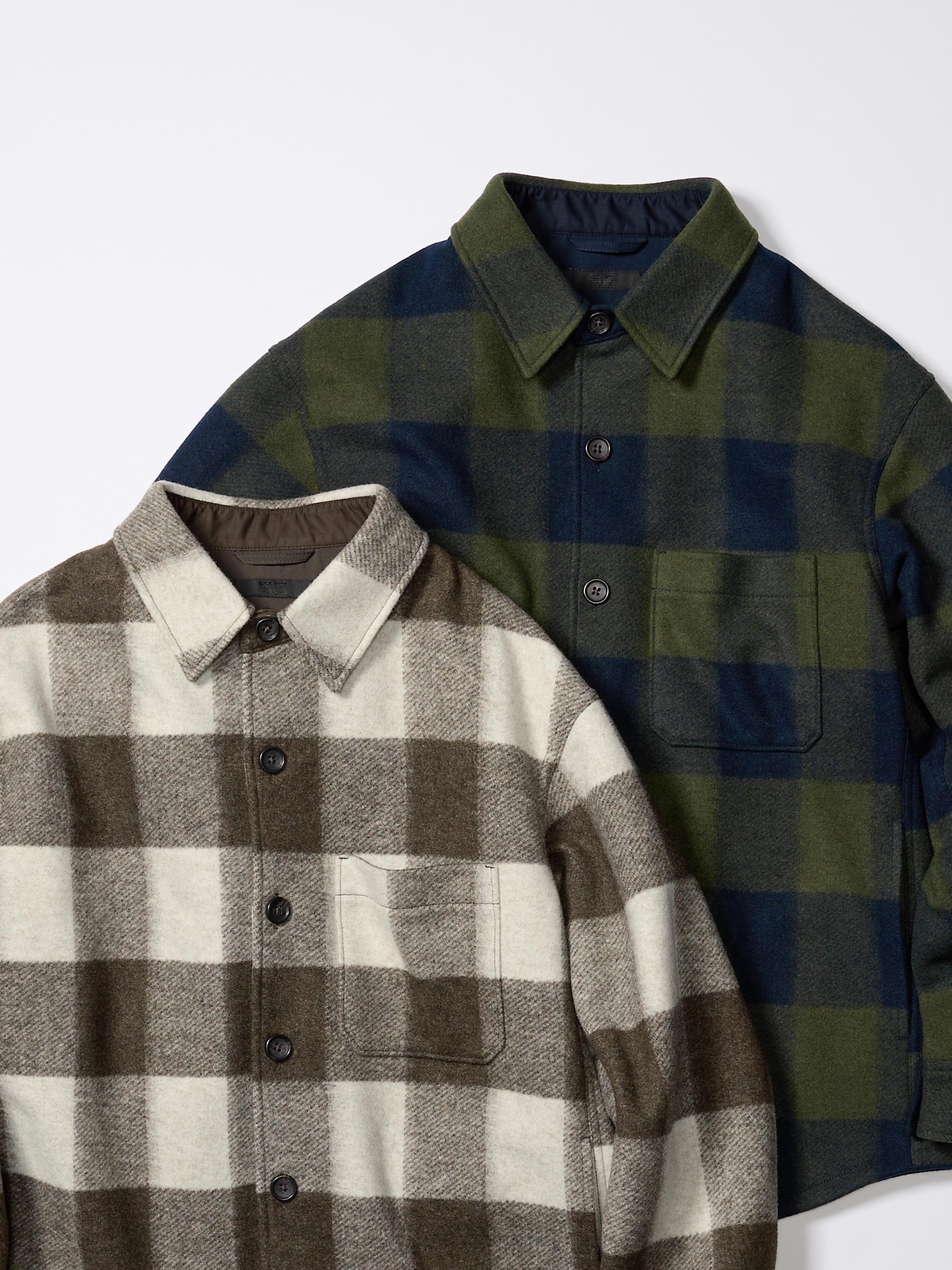 Uniqlo Overshirt online Jacket in Dark Green and Blue Plaid