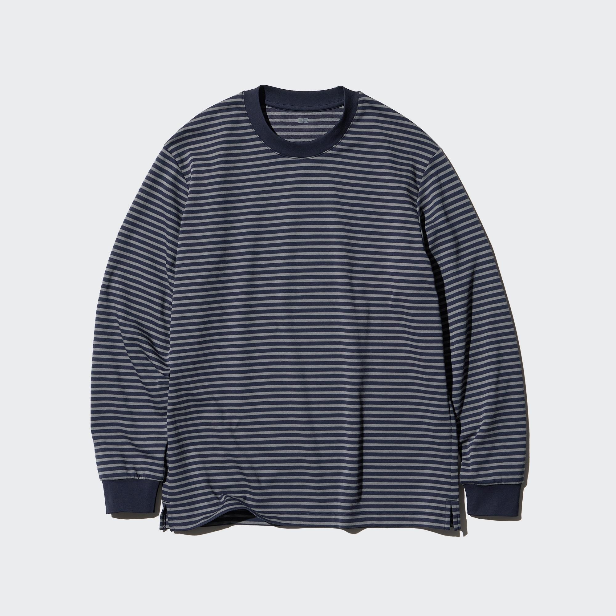 AIRism COTTON STRIPED T-SHIRT | LONG SLEEVE