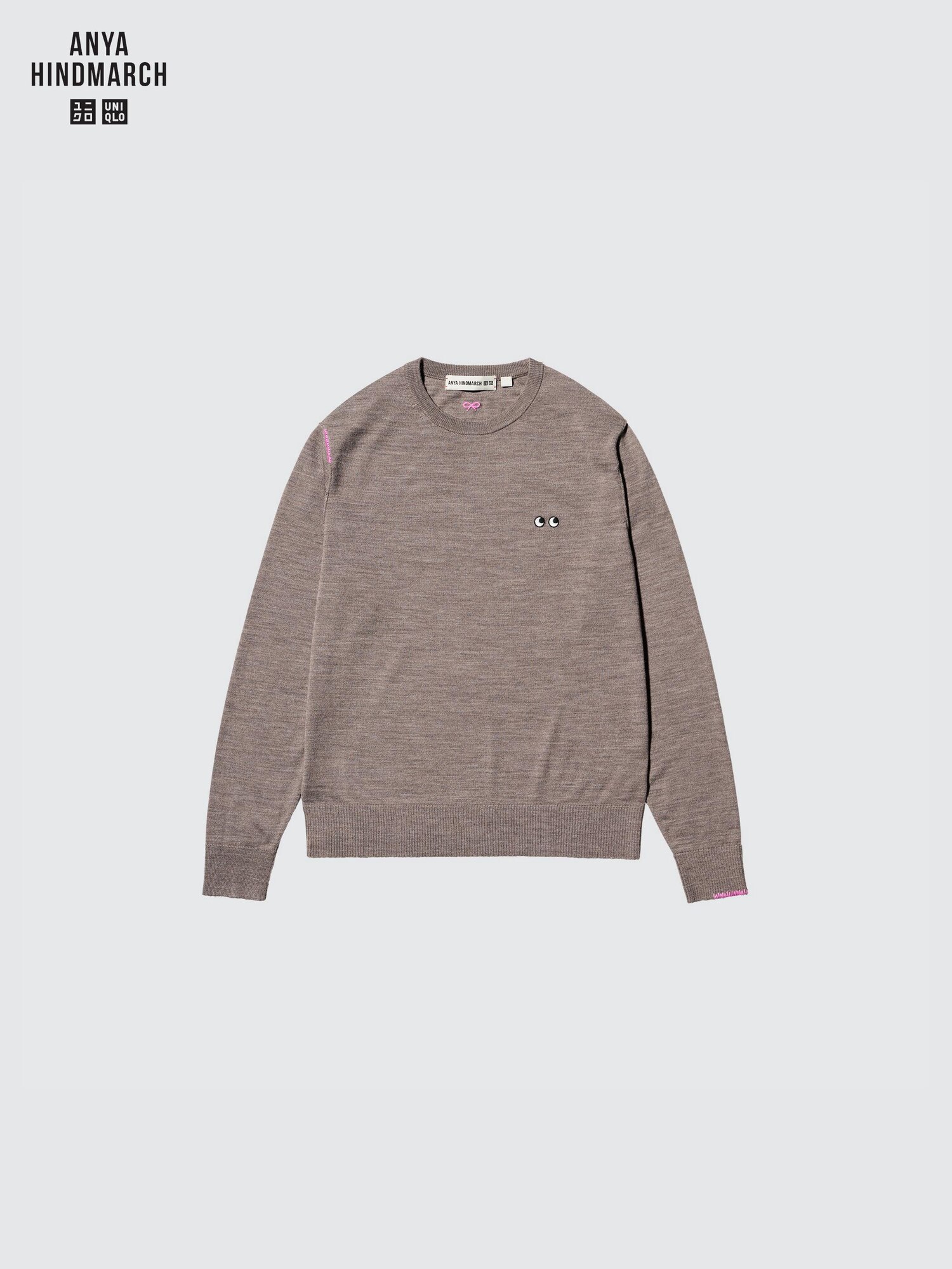 Women's ANYA HINDMARCH 100% Merino Crew Neck Sweater | UNIQLO AU