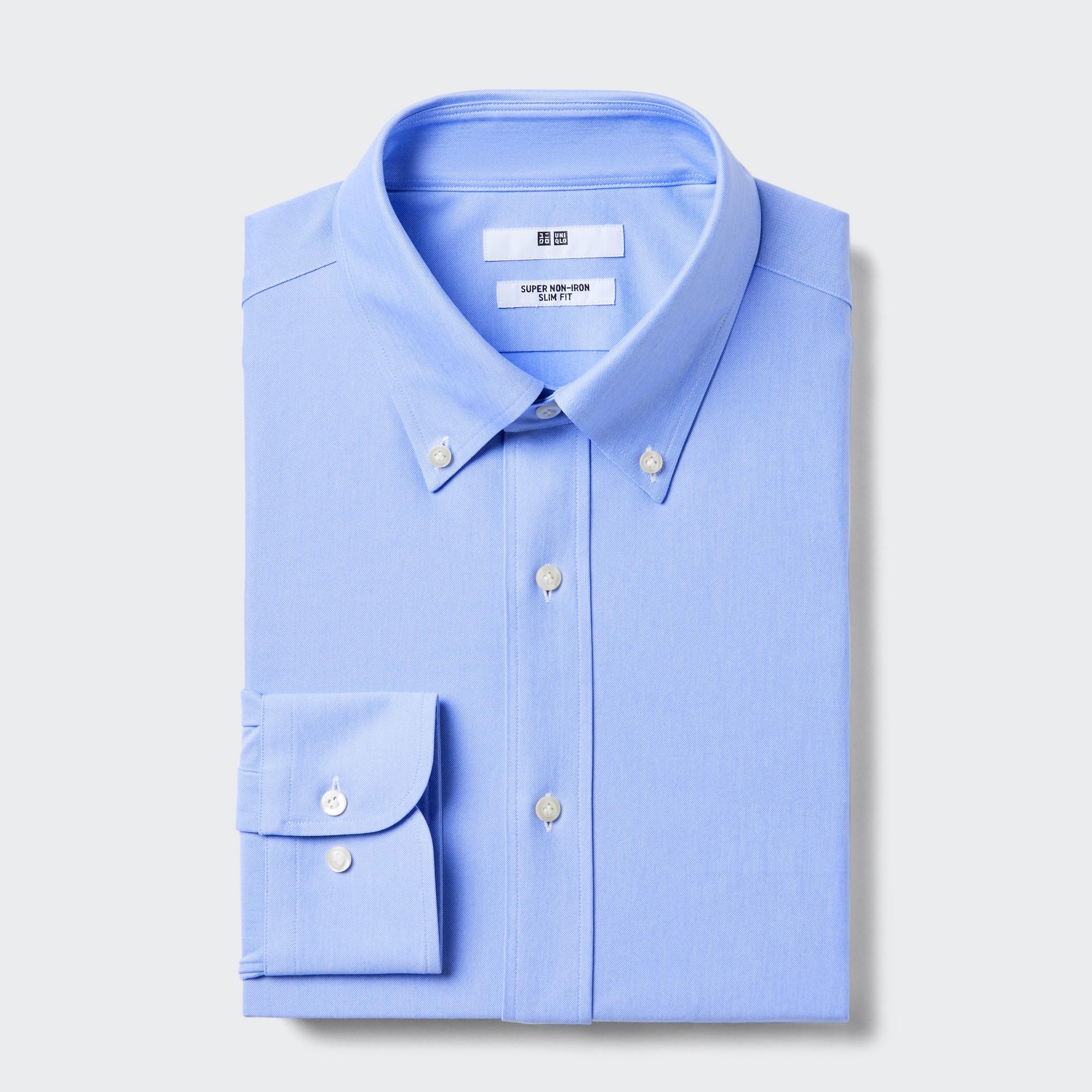 SUPER NON IRON JERSEY SLIM FIT SHIRT | BUTTON DOWN COLLAR