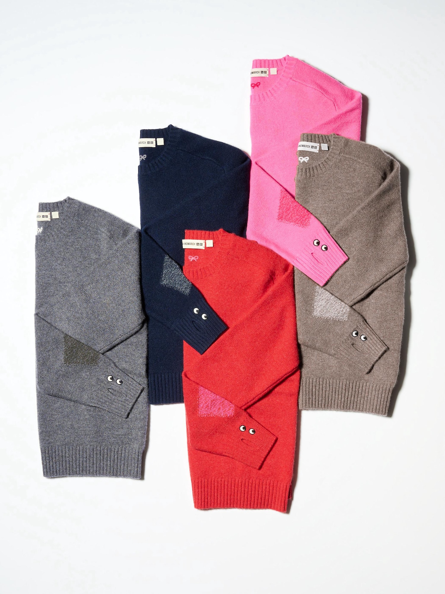 Women's ANYA HINDMARCH 100% Cashmere Crew Neck Sweater | UNIQLO AU