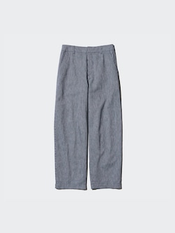 Linen Cotton Tapered Pants | Striped