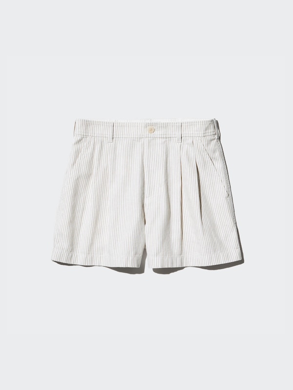 Linen Cotton Shorts | Striped