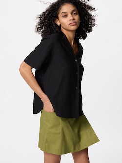 Jupe-short en lin mélangé