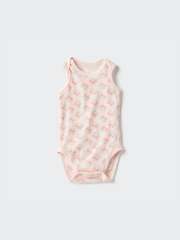 Toddler Cotton Mesh Inner Sleeveless Bodysuit
