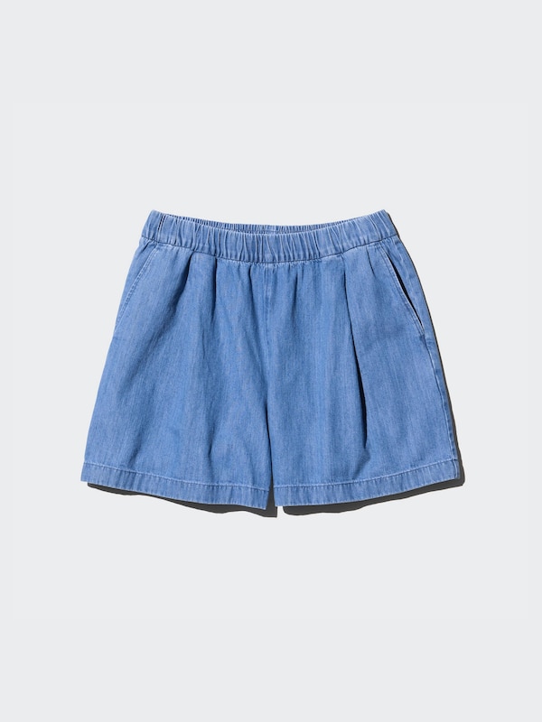 COTTON EASY SHORTS | DENIM