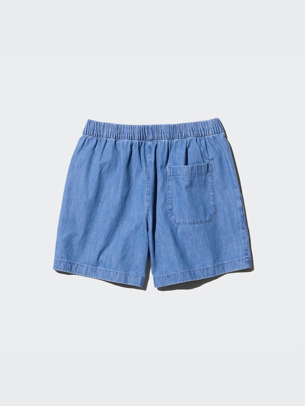 COTTON EASY SHORTS | DENIM