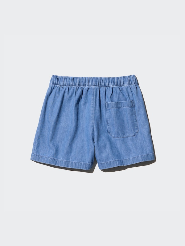 Cotton Denim Easy Shorts | 3"