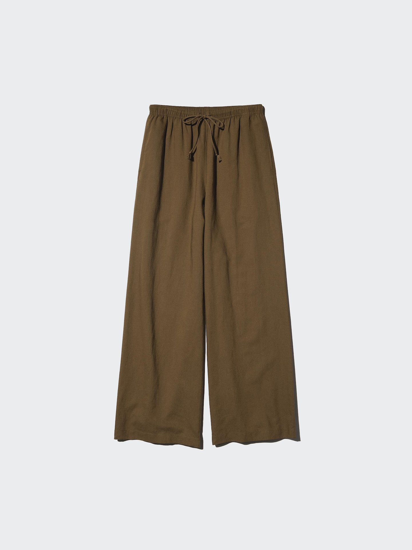 Женские брюки Uniqlo Easy из льняной смеси, цвет: Бежевый — фото 4