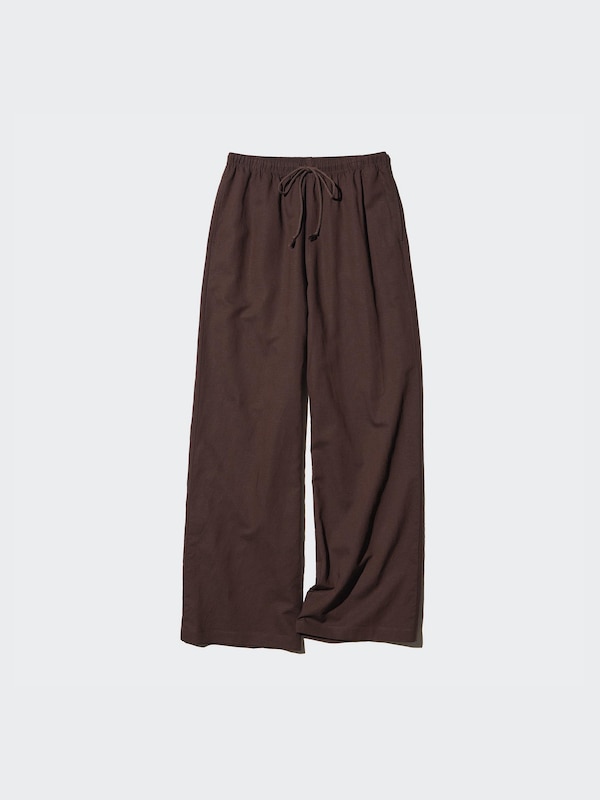 Linen Blend Easy Trousers (Longer)
