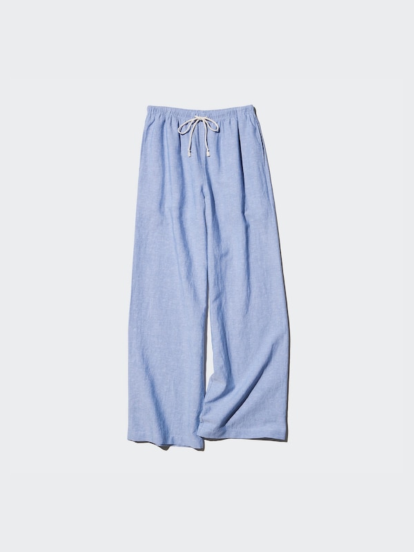 Linen Blend Easy Trousers (Longer)