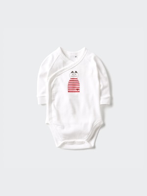 Baby Long Sleeve Bodysuit | Open Front | Lisa Larson