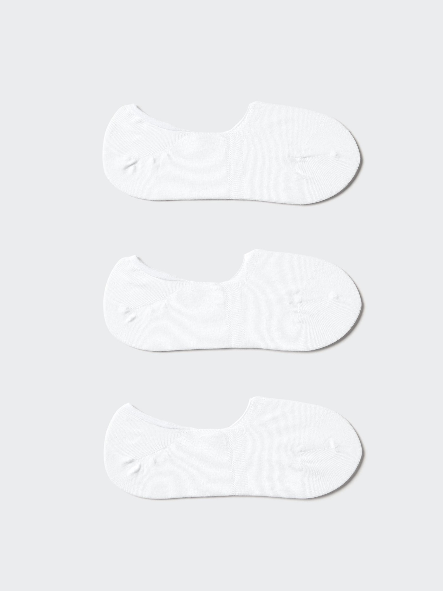 UNIQLO Women's Footsies 3 Pairs with Deodorizing, White, US W 7.5-10