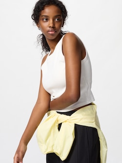 Ribbed Cropped Sleeveless Bra Top