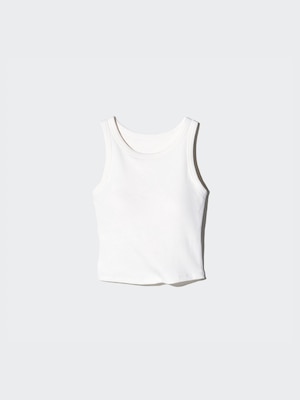 Ribbed Cropped Sleeveless Bra Top