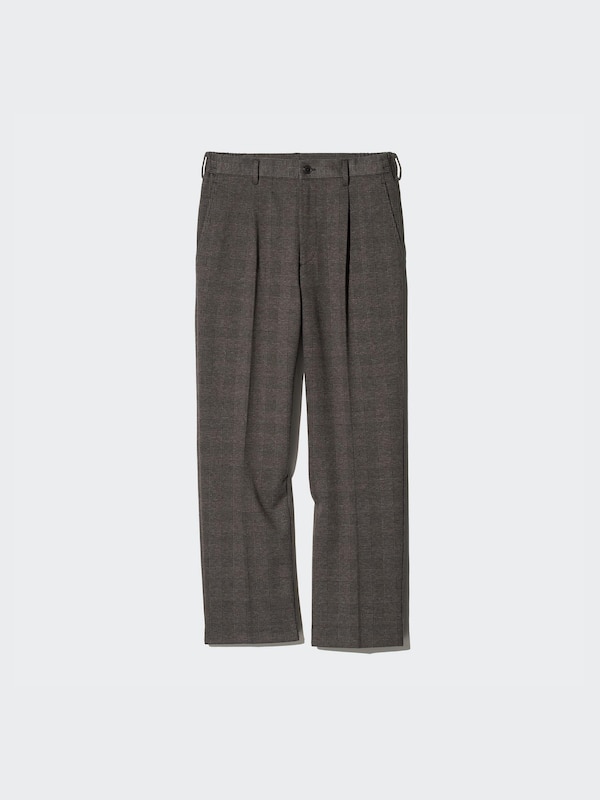 Pantalón pinzas (ancho, cuadros)