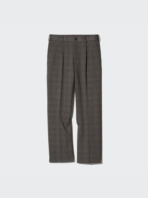 Pantalón pinzas (ancho, cuadros)
