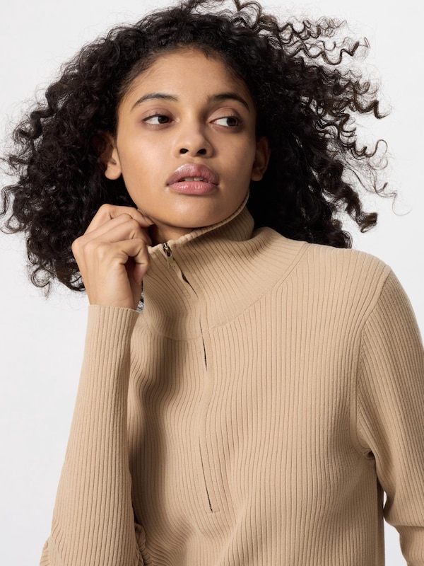 Half-Zip Knit Dress