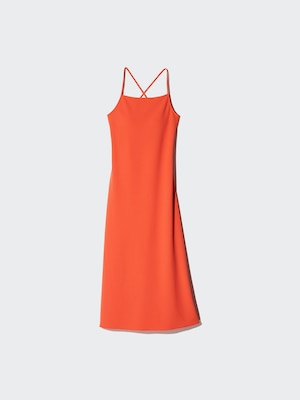uniqlo dress orange Women's Crepe Jersey Camisole Bra Dress
