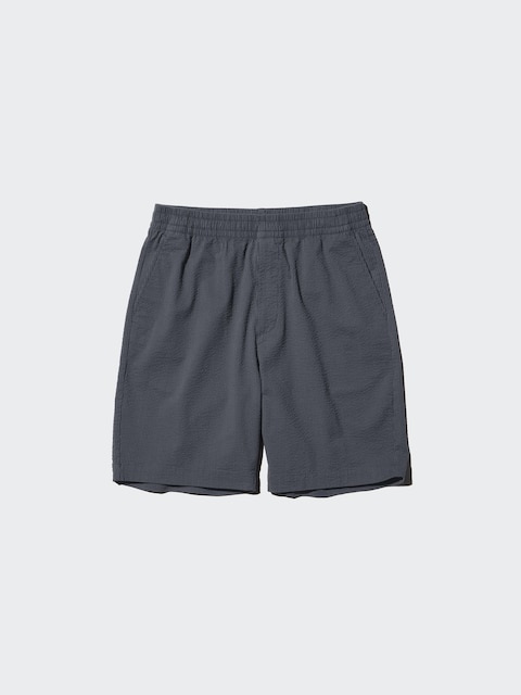 Uniqlo - Short En Seersucker Easy Stretch - Gris Foncé - S