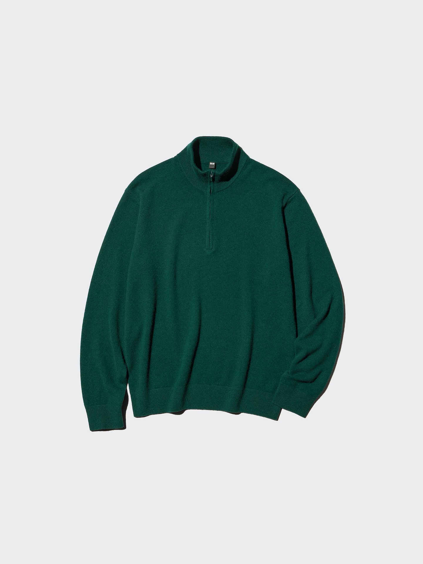 Мужской свитер Uniqlo Cashmere Quarter-Zip, цвет: Чёрный — фото 3