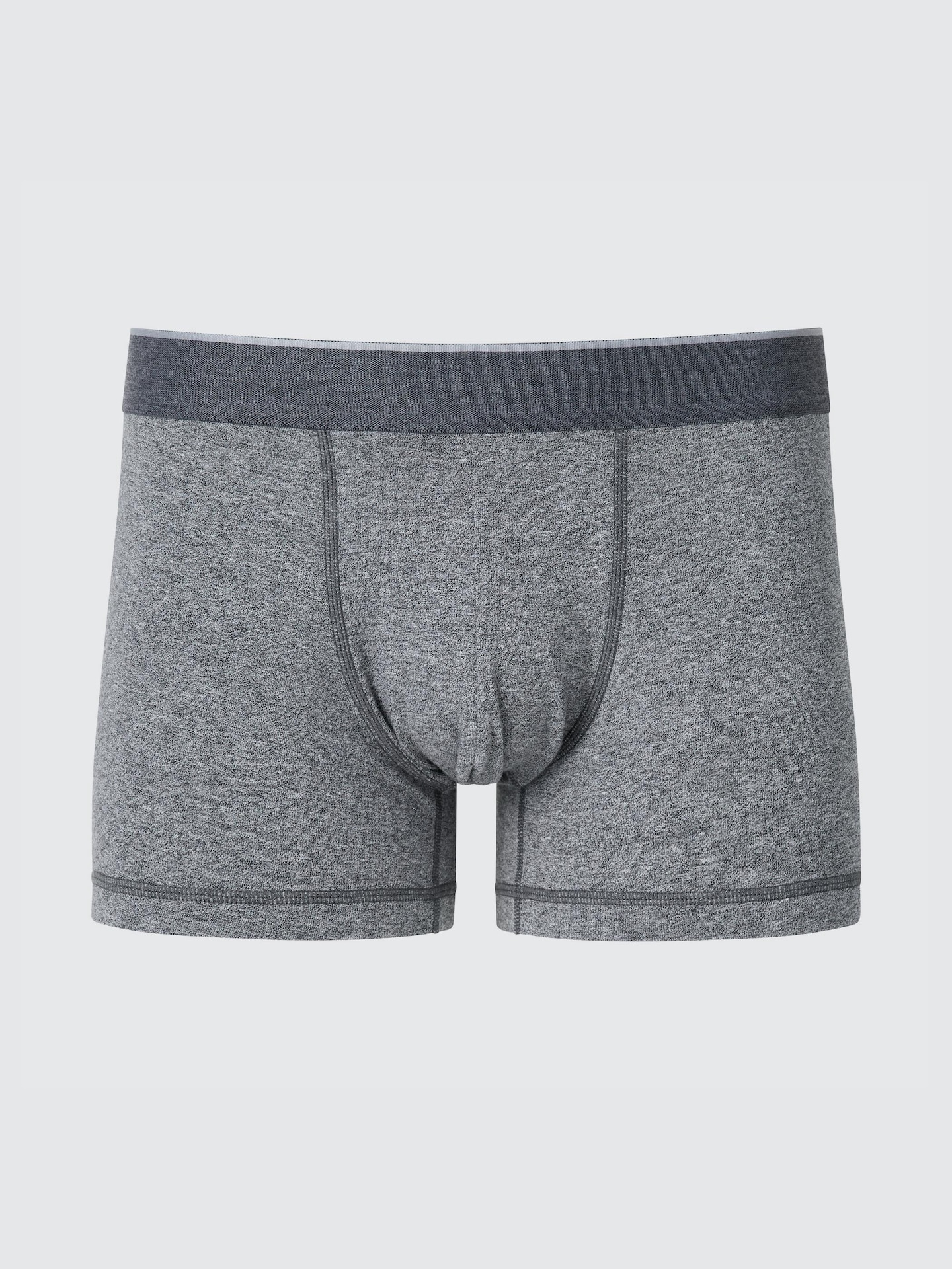 Трусы-боксеры для мужчин, низкая посадка, хлопок — Uniqlo, цвет: Серый — фото 1