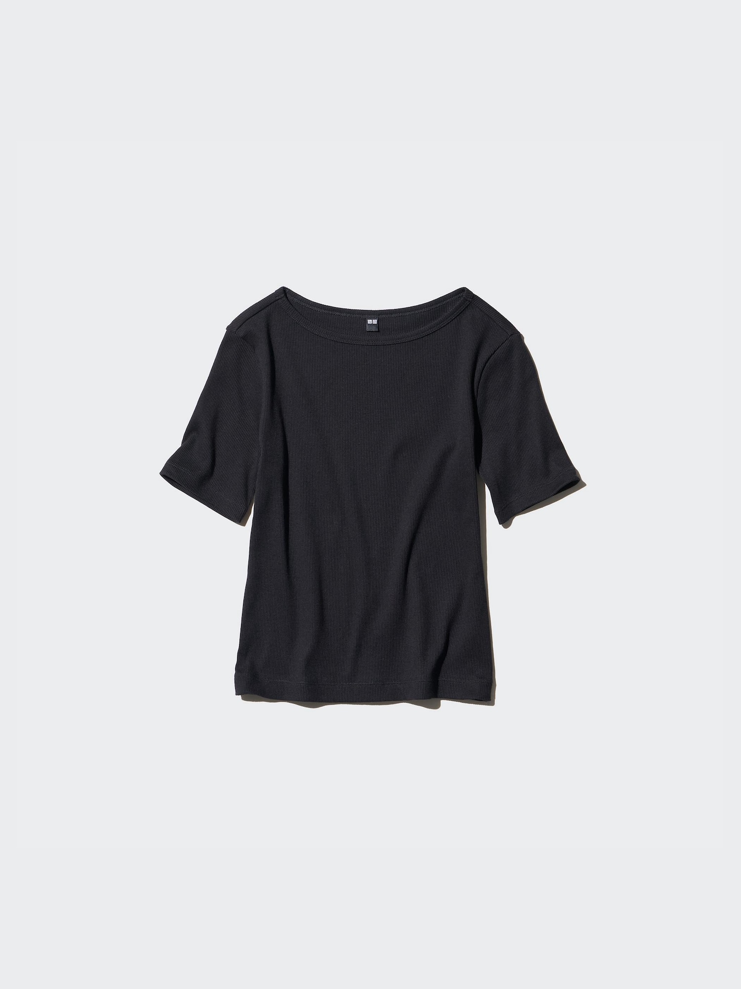 uyuページ Boat Neck Ribbed T-Shirt | Half Sleeve | UNIQLO US
