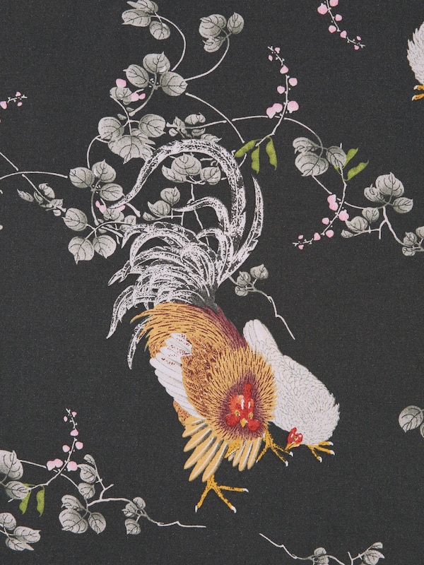 Open Collar Shirt | Short Sleeve | Ito Jakuchu Print