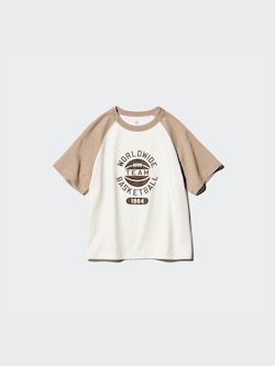 AIRism Cotton Graphic T-Shirt | Raglan Sleeve